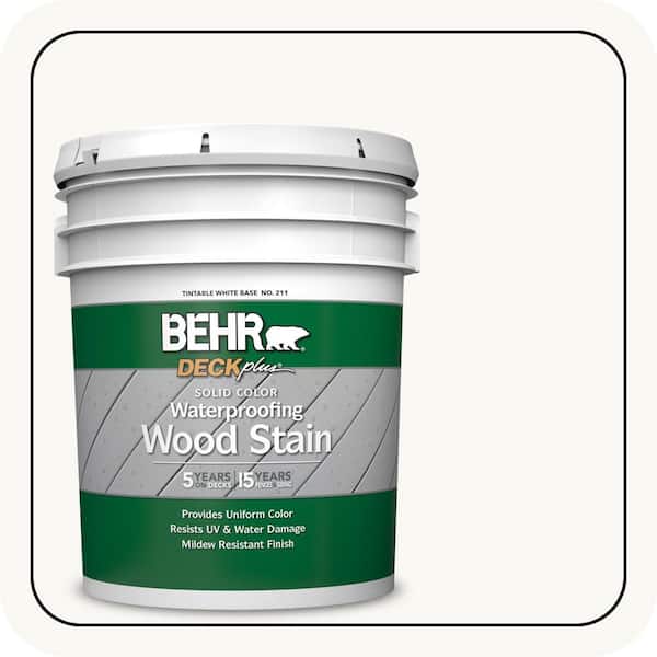 5 gal. White Base Solid Color Waterproofing Exterior Wood Stain