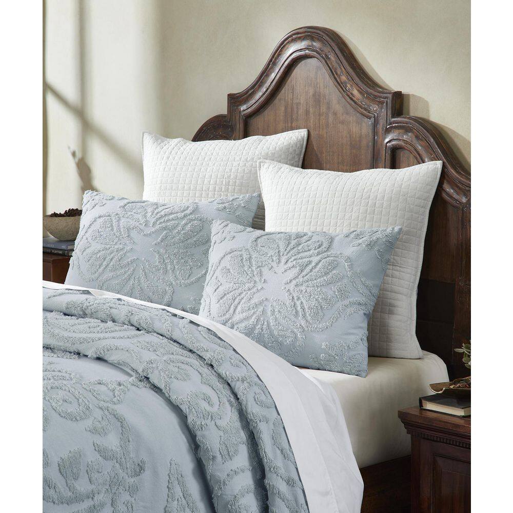 Cozy Cotton Queen Bedspread Set in Serene Blue - Comfort & Style