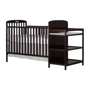 Anna 4-in-1 Espresso Crib and Changing Table Combo