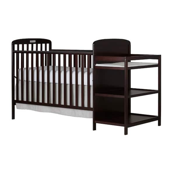 Dream On Me Anna 4-in-1 Espresso Crib and Changing Table Combo