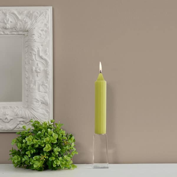 ROOT CANDLES Grecian Collenette 7 in. Willow Unscented Taper Candle (Set of 4)