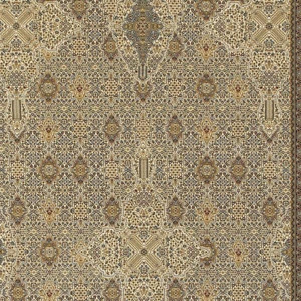 8 X 10 Blue, Ivory Oriental Washable Area Rugs Runner Rug