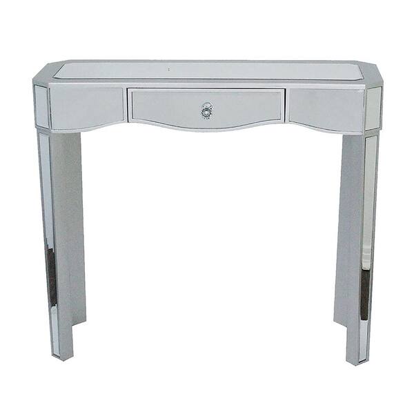 HomeRoots Shelly 36 in. Champagne Standard Rectangle Wood Console Table with Drawer