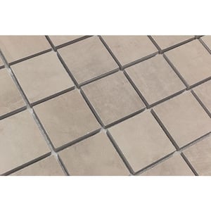 Forte Beige 11.81 in. x 11.81 in. Natural Porcelain Mosaic Floor and Wall Tile (0.97 sq. ft./Each)