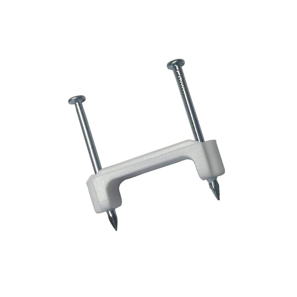 Gardner Bender 3/4 in. Plastic Staple White (100-Pack) (Case