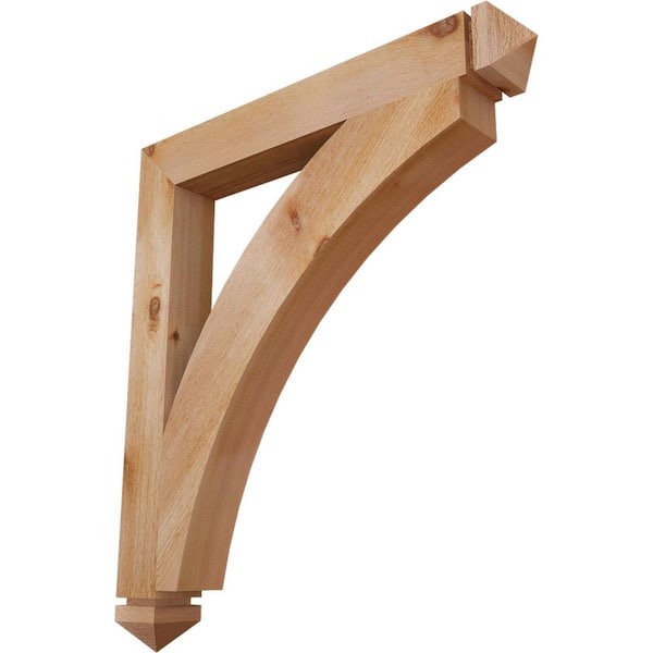 Ekena Millwork 4 in. x 36 in. x 32 in. Western Red Cedar Thorton Arts and Crafts Rough Sawn