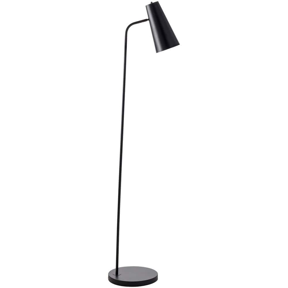 Tanner black and smoked store glass table lamp