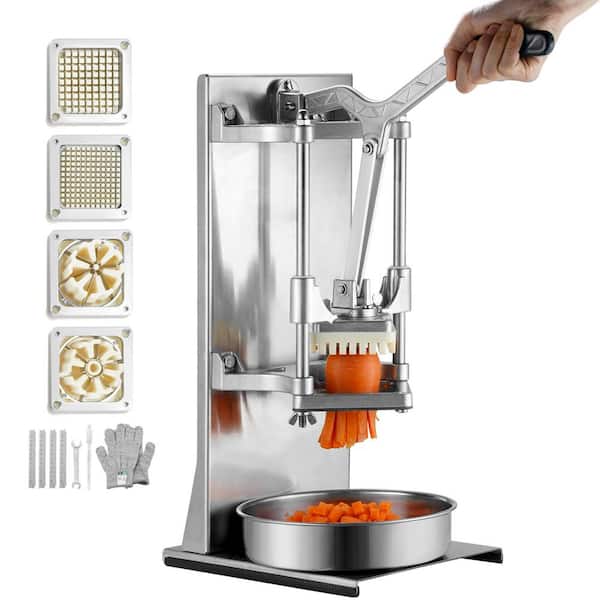 SVOPES Commercial French Fry Cutter with 4 Replacement Blades, 1/4 in. & 3/8 in. Easy Dicer, 6-Wedge Slicer & Apple Corer