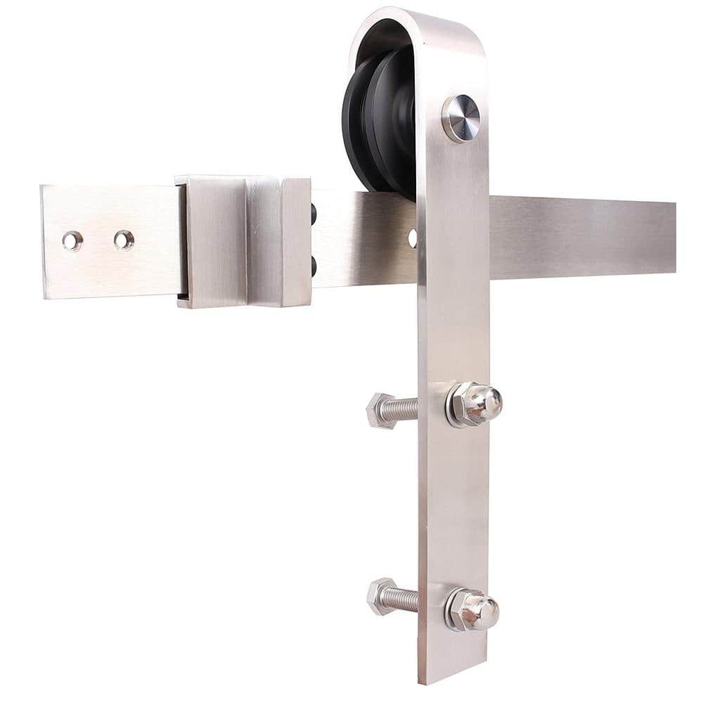72 in. Stainless Steel Interior Modern Barn Door Closet Track and Hardware Kit price history on PriceWatchPro