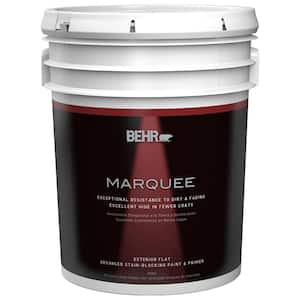 5 gal. Deep Base Flat Exterior Paint and Primer in One