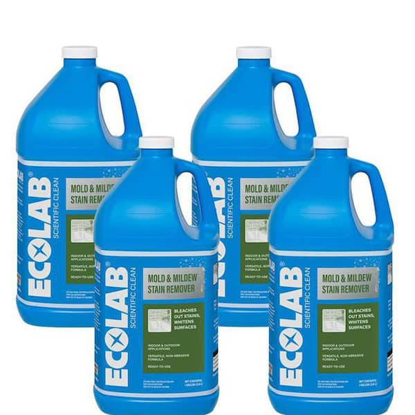 1 Gal. Mold & Mildew Stain Remover, Scrub Free Formula for Bathroom, Kitchen, Pool, Patio (4-Pack)