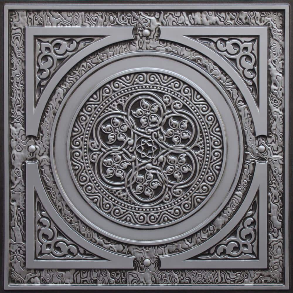 Falkirk Perth Antique Silver 2 ft. x 2 ft. Decorative Rustic Glue Up or Lay In Ceiling Tile (200 sq. ft./case) price history on PriceWatchPro