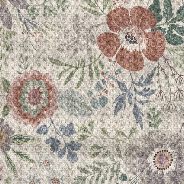 3 ft. x 5 ft. Pink Floral Power Loom Non Skid Area Rug