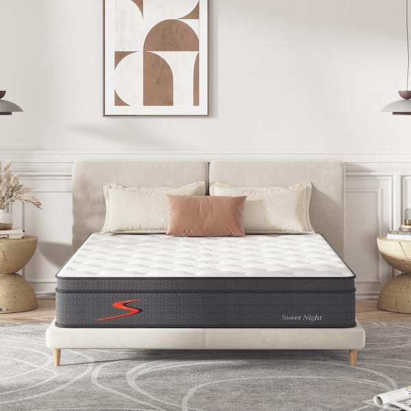 Sweetnight Support Queen Medium Firm 10 in. Hybrid Mattress, Supportand Cooling