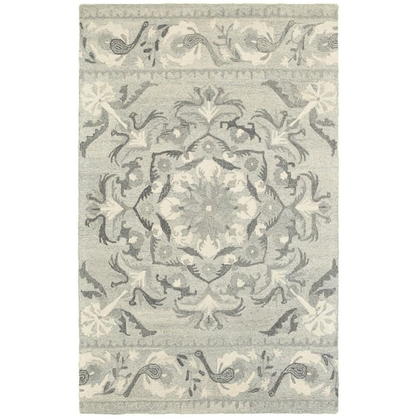 10 X 13 Ivory Floral Washable Area Rug Runner Rug