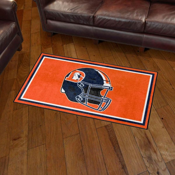 Fanmats Orange 3 ft. x 5 ft. Denver Broncos Vintage Area Rug