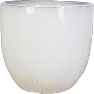 14 in. White Ceramic Pika Pot