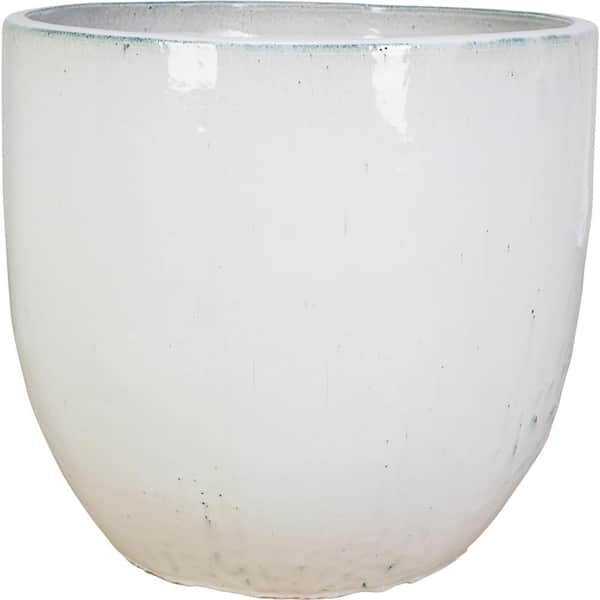 Unbranded 14 in. White Ceramic Pika Pot