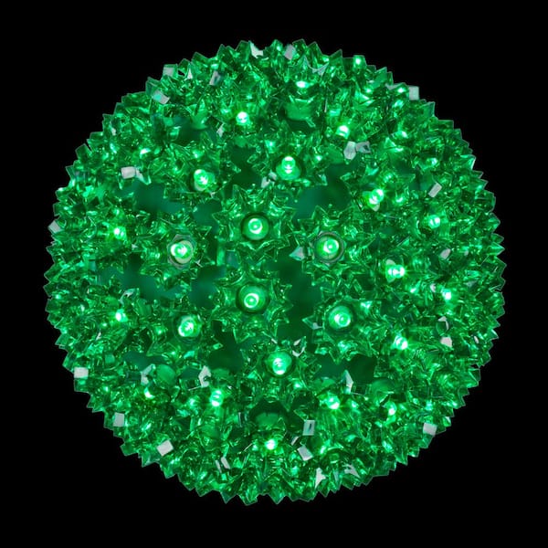 null 6 in. 70-Light LED Green Decorative Starlight Sphere