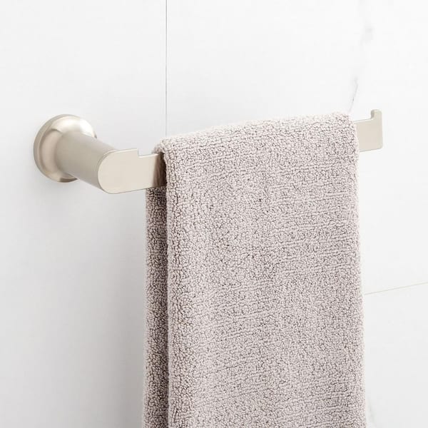 SIGNATURE HARDWARE Berwyn Wall Mounted Towel Rings in Brushed Nickel