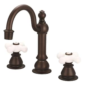 Vintage Classic 8 in. Widespread 2-Handle High Arc Bathroom Faucet with Pop-Up Drain in Oil Rubbed Bronze