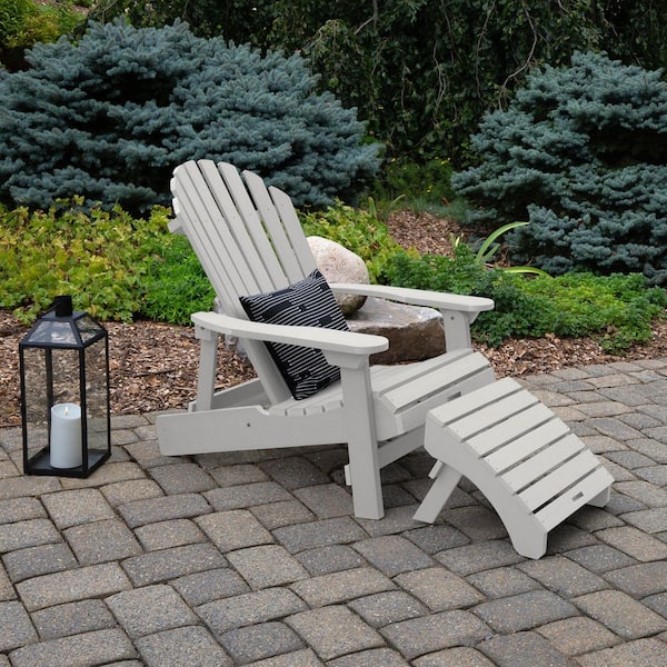 Highwood King Hamilton White 2-Piece Recycled Plastic Outdoor Seating Set