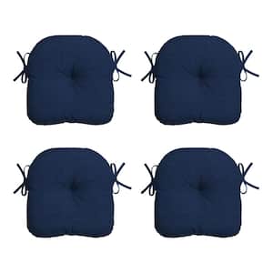 14.5 in. x 15 in. Sapphire Blue Leala Rectangle Outdoor Seat Cushion (4-Pack)
