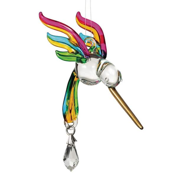 WOODSTOCK CHIMES Rainbow Makers Fantasy Glass Hummingbird 4 in ...