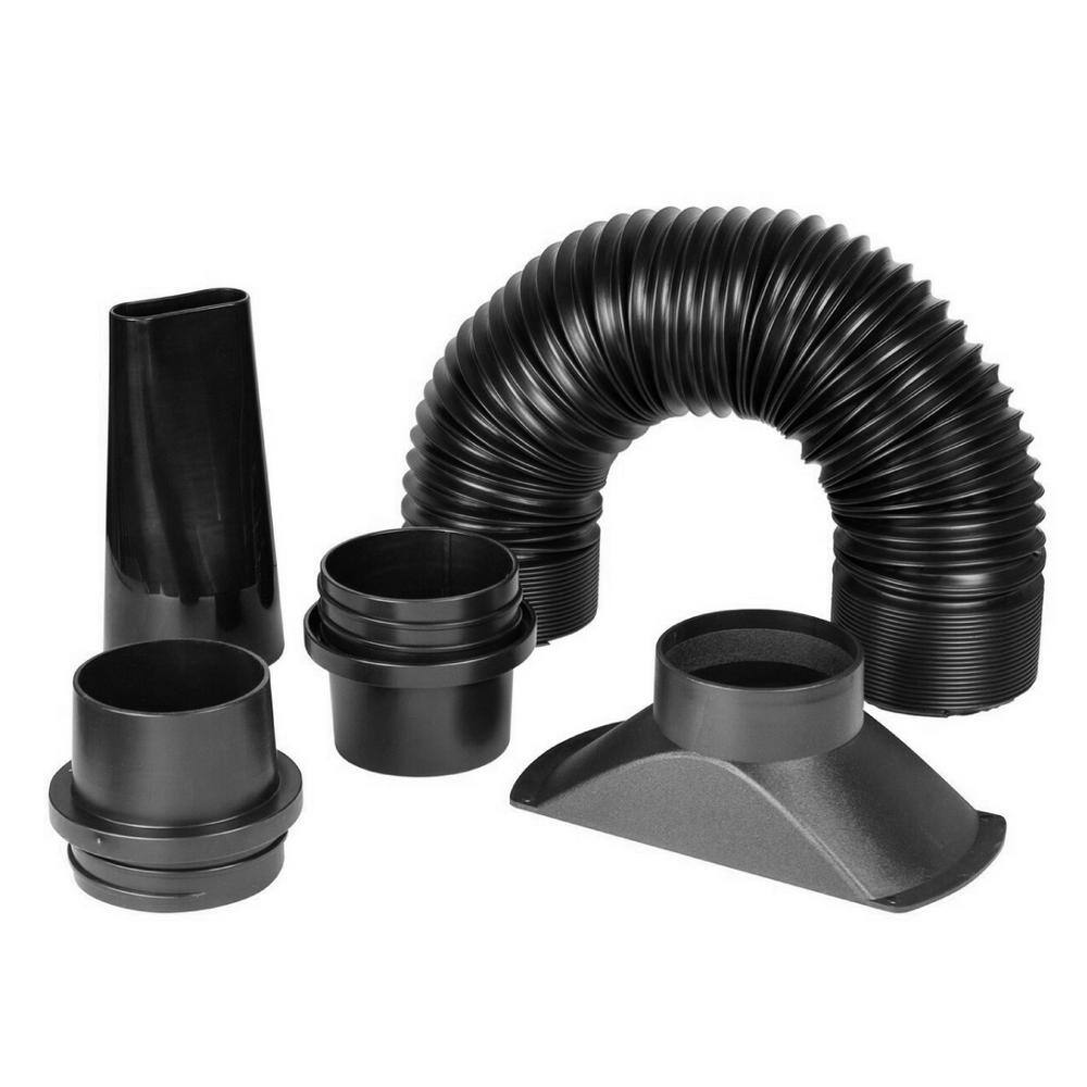 POWERTEC 4-Inch Black Polypropylene Dust Collection Hose Kit