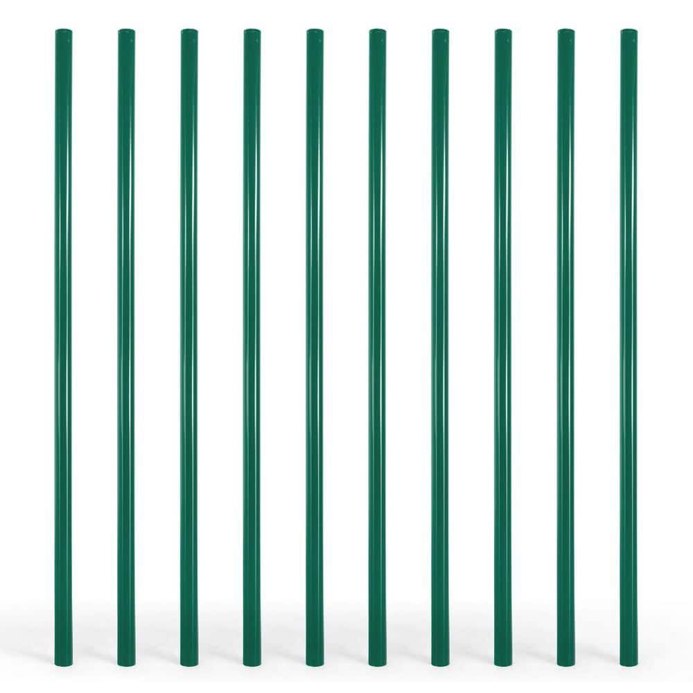 Green Galvanized 1-7/8 in. x 1-7/8 in. x 7 ft. Steel Line Chain Link Fence Post (10 Pack) price history on PriceWatchPro