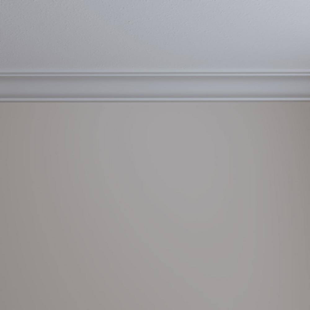 Primed White Polyurethane Smooth Crown Moulding 94.5"