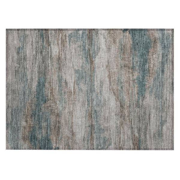 Chantille Machine Washable Indoor/Outdoor Abstract ACN3008 Teal 3 ft. x 4 ft. Area Rug