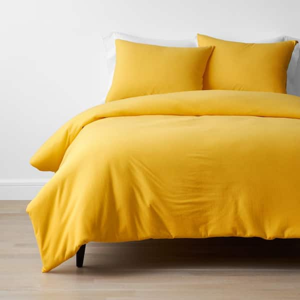 Yellow cotton hot sale pillowcases