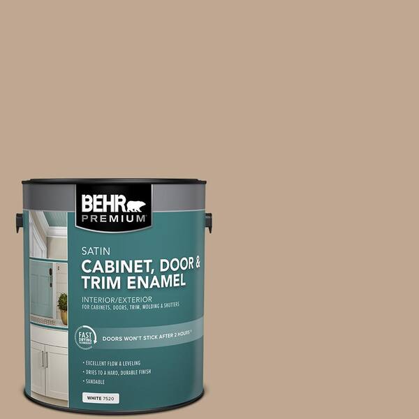BEHR PREMIUM 1 gal. #MS-23 Sequoia Satin Enamel Interior/Exterior Cabinet, Door & Trim Paint