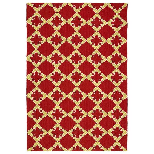 Kaleen Escape Red 4 ft. x 6 ft. Indoor/Outdoor Area Rug