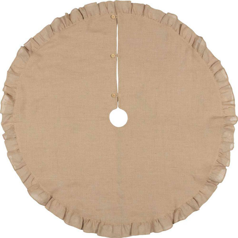 VHC Brands 55 in. Jute Burlap Natural Tan Holiday Rustic and Lodge ...