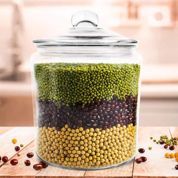 Adrinfly 1-Piece Cookie Jar with Leak Proof Rubber Gasket Lid and Multifunctional Storage Container