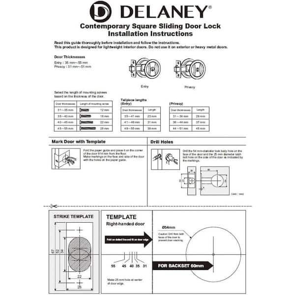 Delaney Contemporary 352516 Kira Series Passage Door Lever Set Polished Chrome