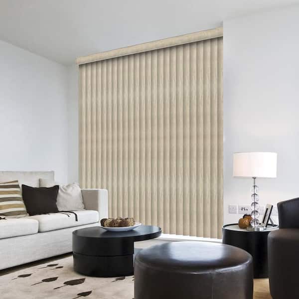 Home Decorators Collection Marble Gray Cordless Textured Vertical Louvers (9 Pack) - 3.5 in. W x 72 in. L (Actual Size 3.5 in. W x 70.5 in. L )