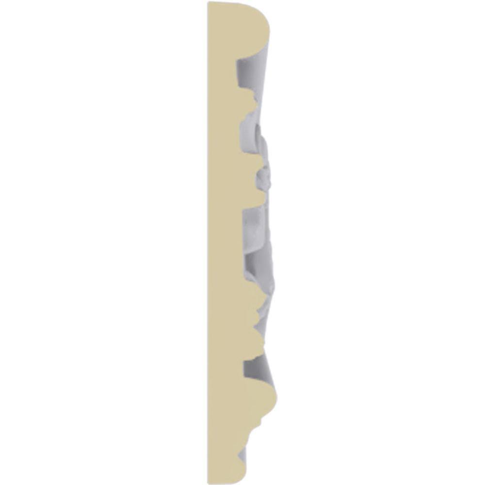 Primed Geometric Urethane Crown Moulding Sample, 12" Length