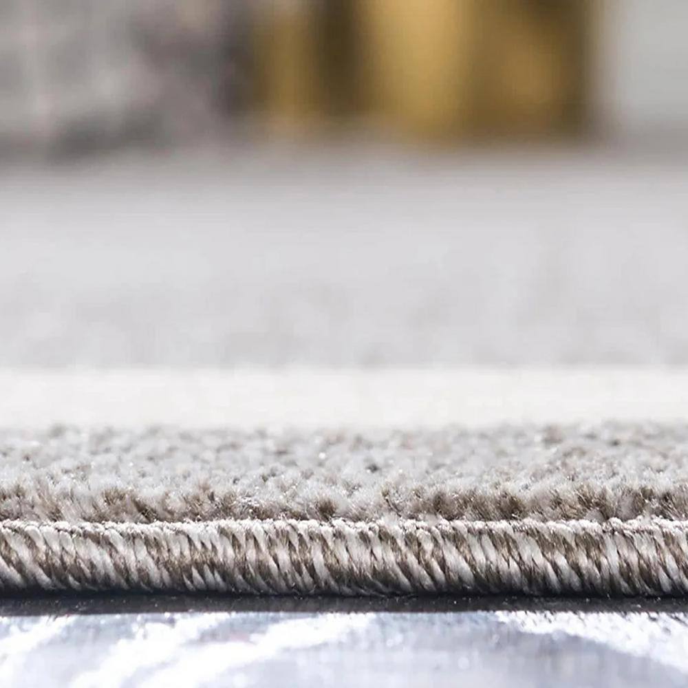 Tufted Spot-Resistant Round Rug in Gray/Ivory - Easy Care