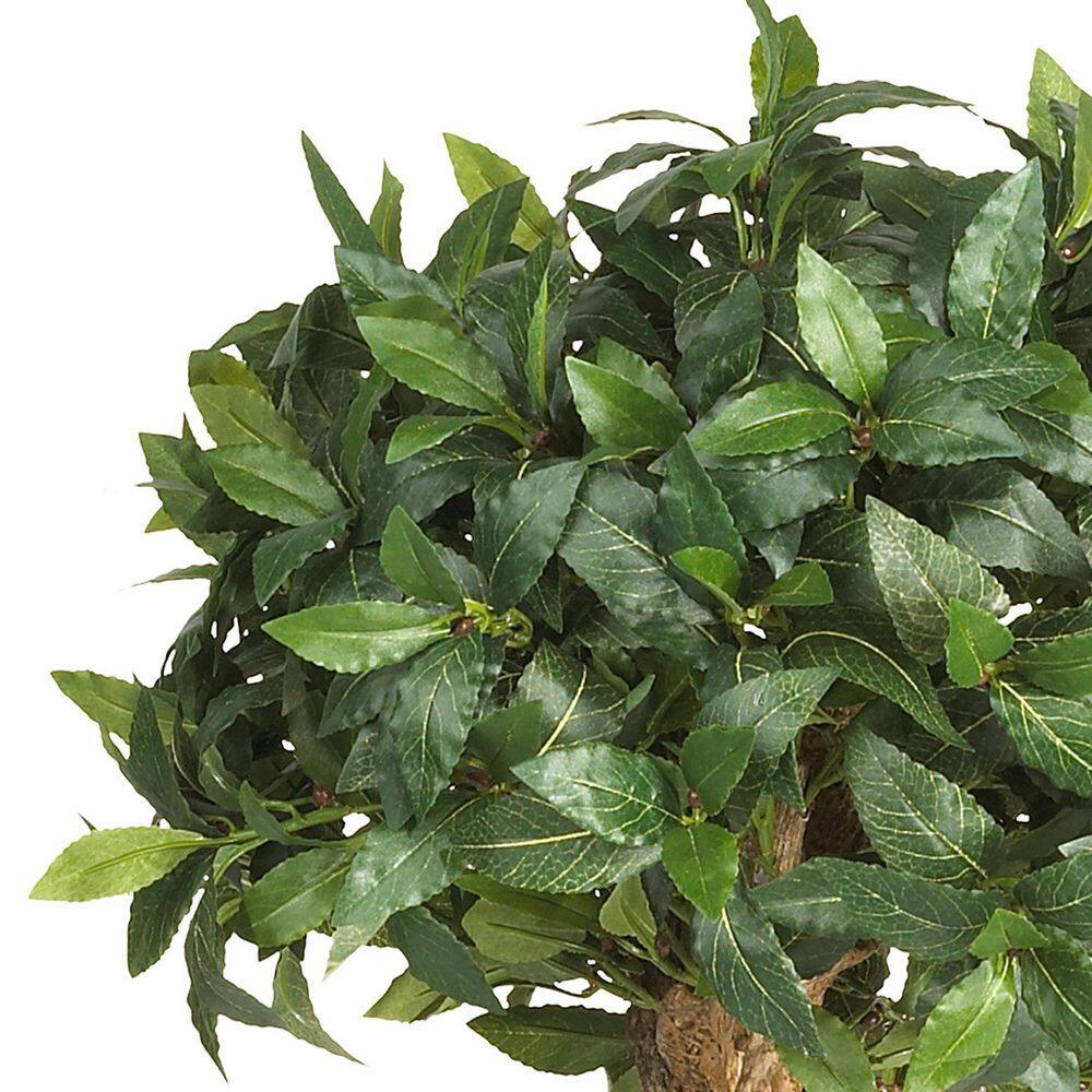 Elegant 4' Sweet Bay Double Ball Silk Topiary in Rustic Pot