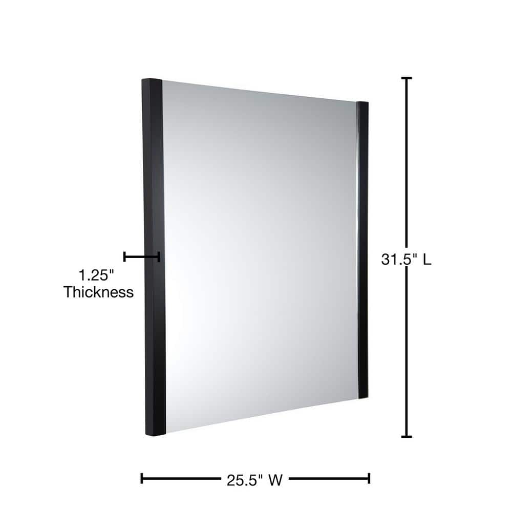 Espresso Elegance 31.5" Contemporary Wood Framed Bathroom Vanity Mirror
