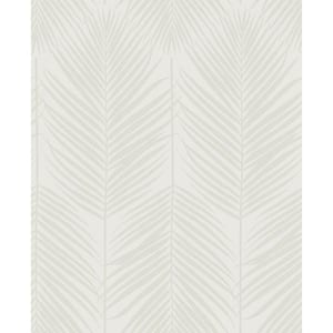 Chardonnay Glass Beaded Persei Palm Paper Unpasted Nonwoven Wallpaper Roll 57.5 sq. ft.