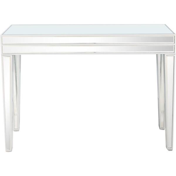 Camden Isle Holly 44 in. Clear Rectangle Glass Console Table