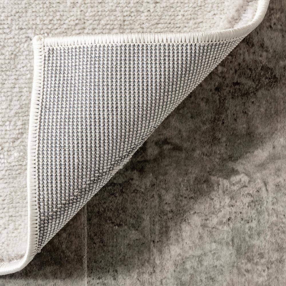 Beige Geometric Honeycomb Synthetic Area Rug, 6'7" x 9'