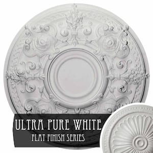 28-1/8 in. x 1-3/4 in. Oslo Urethane Ceiling Medallion (Fits Canopies up to 10-1/2 in.), Ultra-Pure White