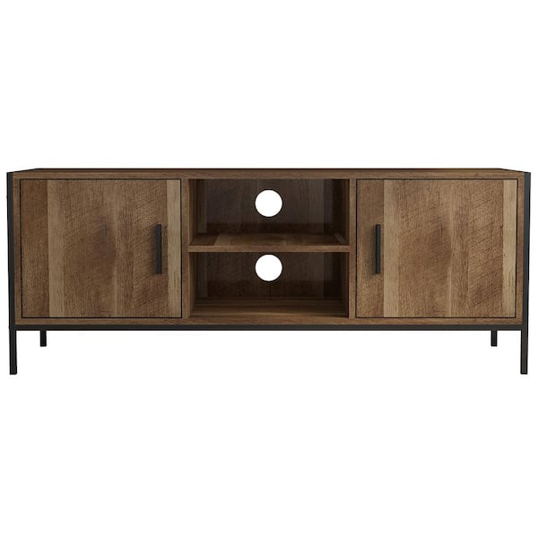Z-joyee 48.43 in. Natural TV Stand with 2-Storage Cabinets Fits TV's up to 50 in.