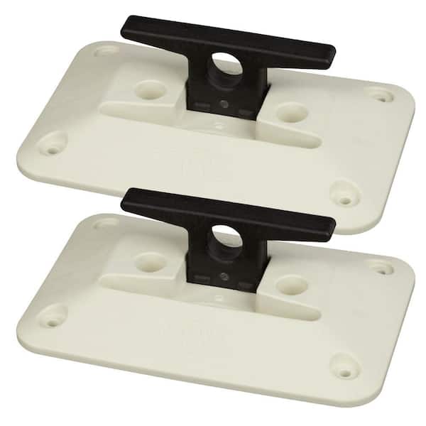 Tommy Docks Black and Ivory Nylon Folding Dock Cleat for Dock Decking in Boat Dock Systems, 2-Pack