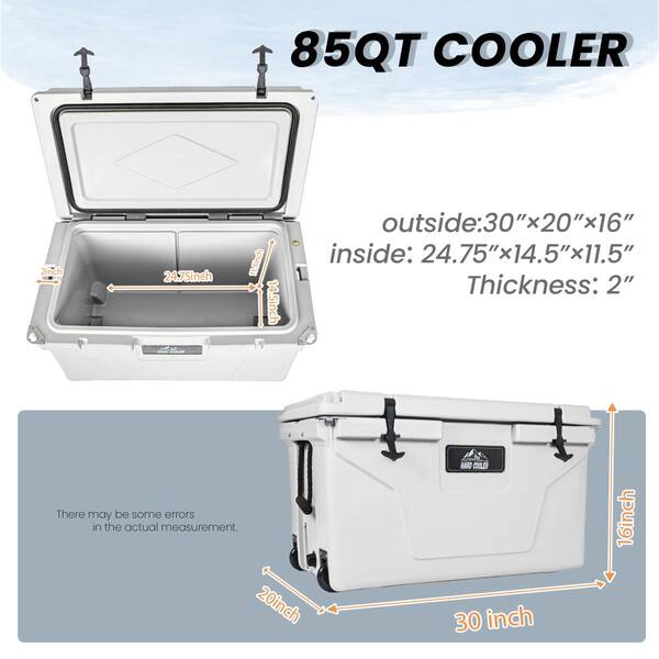 85 Quart Portable Ice Chest Cooler, Keeps Ice Up to 5 Days, for